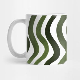 Wavy lines - sap green Mug